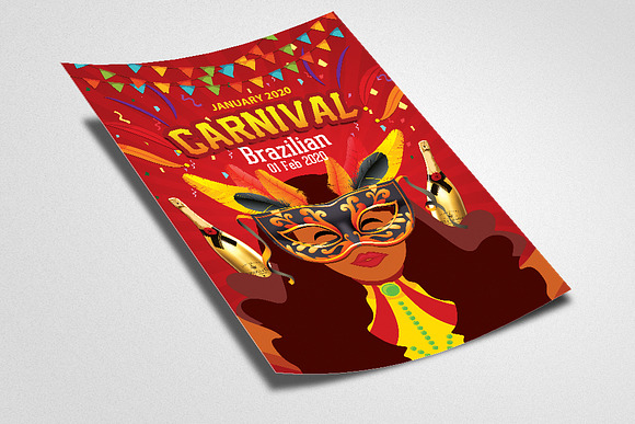 Mardigras Masquerade Carnival Flyer in Flyer Templates - product preview 1