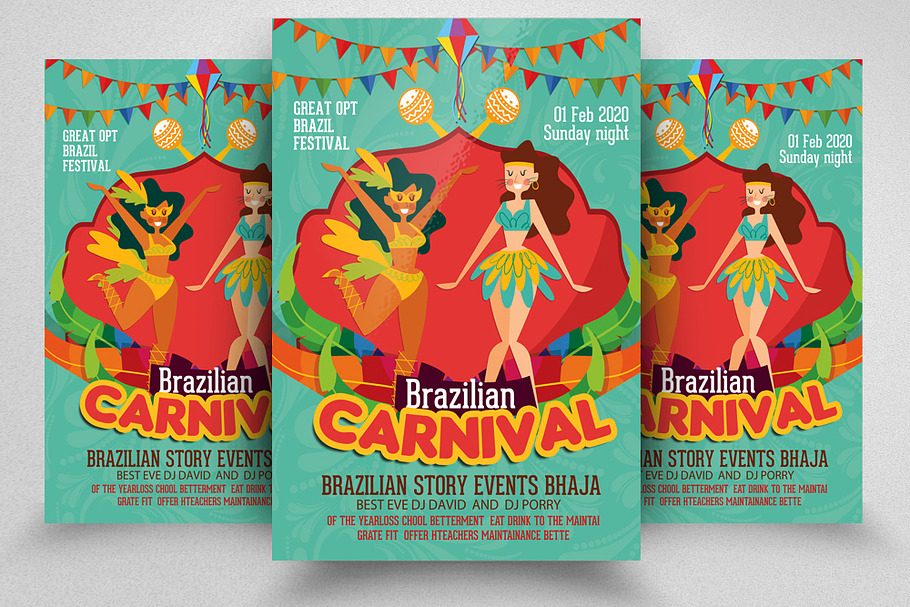 Brazilian Carnival Festival Flyer in Flyer Templates - product preview 8