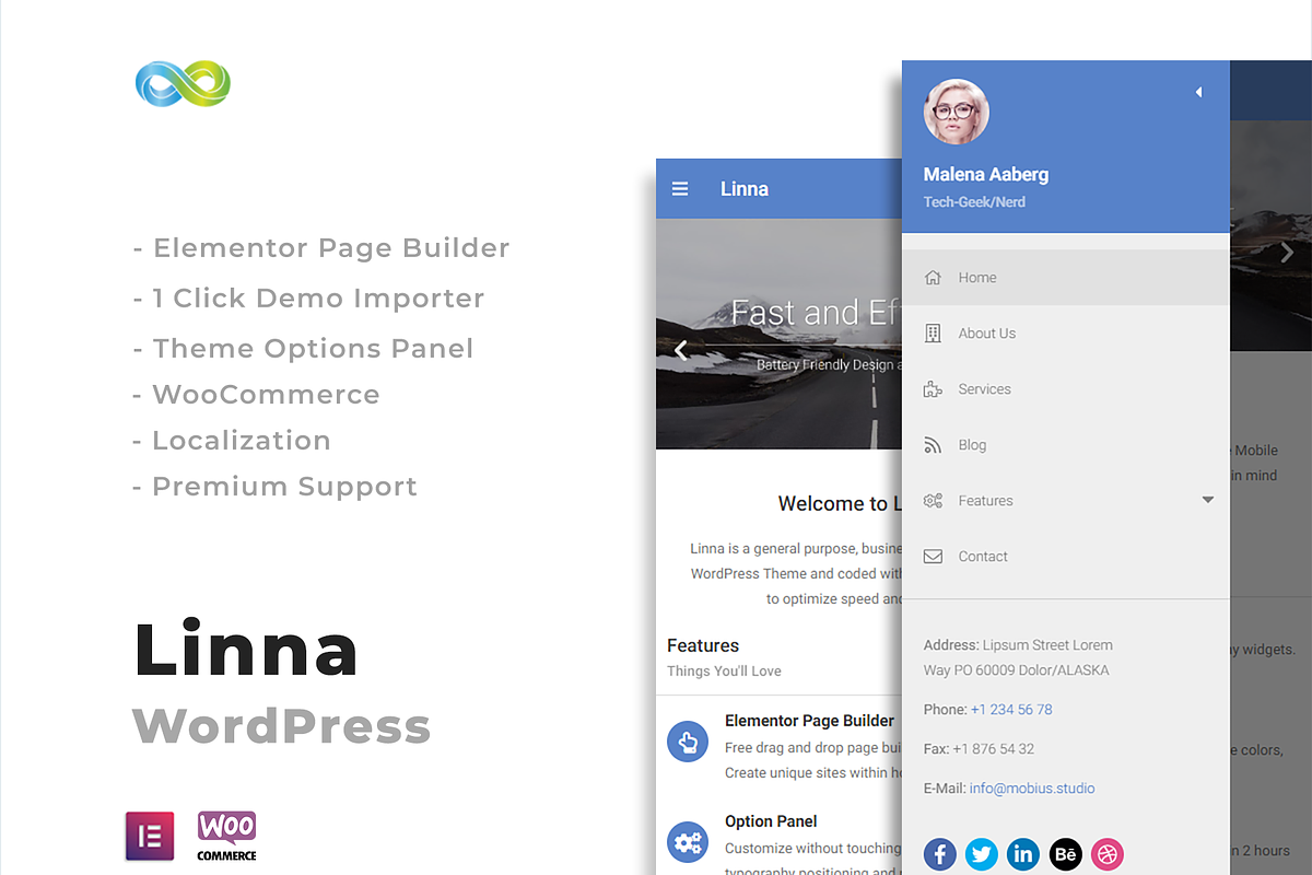 Linna - Clean Mobile WordPress Theme in WordPress Minimal Themes - product preview 8