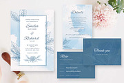 Pastel blue powder Wedding Invite
