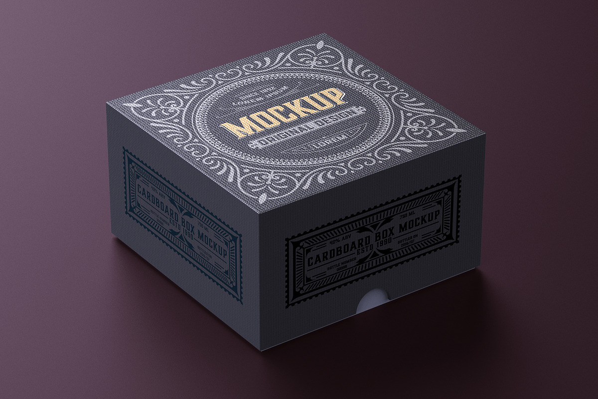 Luxury Cardboard Box Mockup in Product Mockups - product preview 8