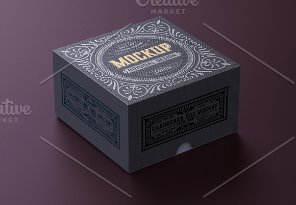 Luxury Cardboard Box Mockup in Product Mockups - product preview 1