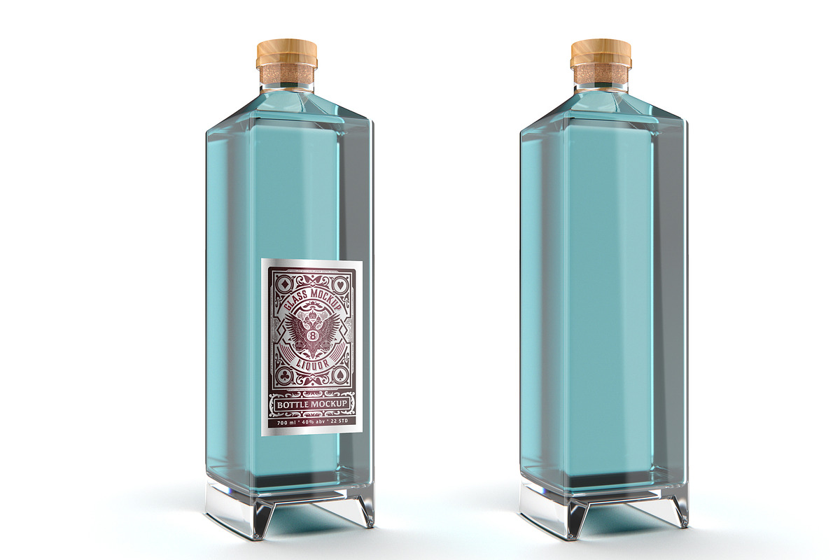 Liquor Glass Bottle Mockup in Product Mockups - product preview 8