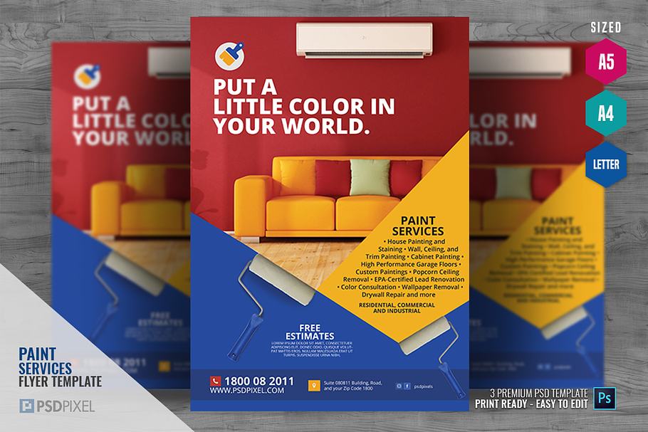 Commercial Painting Service Flyer in Flyer Templates - product preview 8