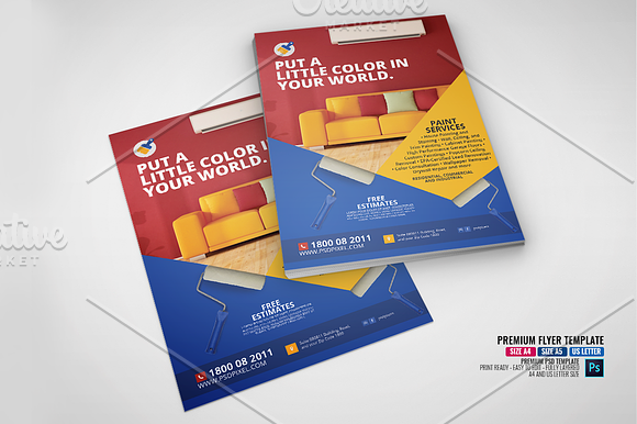 Commercial Painting Service Flyer in Flyer Templates - product preview 2