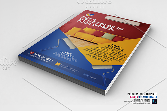 Commercial Painting Service Flyer in Flyer Templates - product preview 4