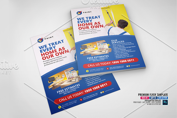 Painting Company Promotional Flyer in Flyer Templates - product preview 3