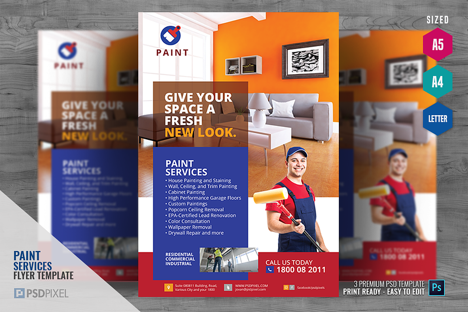 Paint Contractor Flyer in Flyer Templates - product preview 8