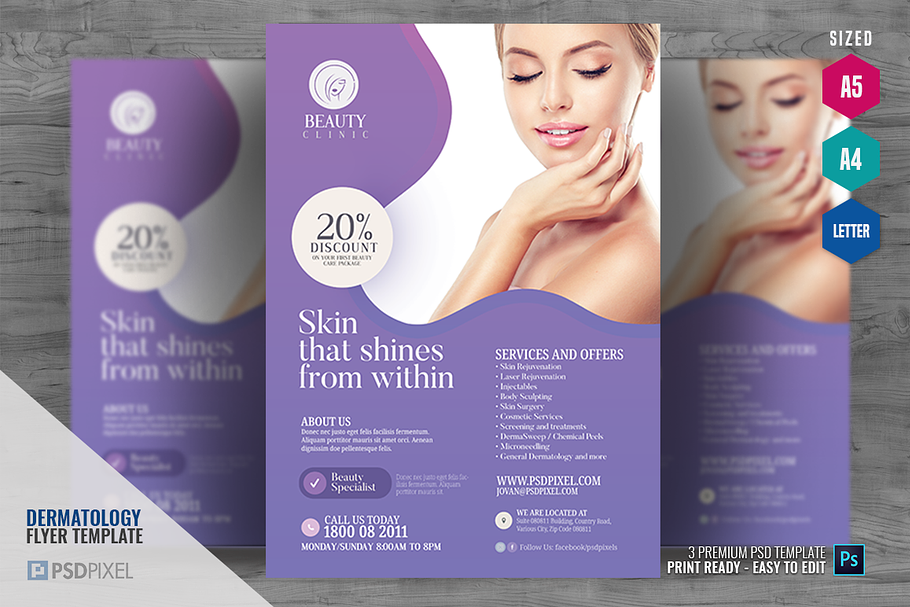 Skin Expert Services Flyer in Flyer Templates - product preview 8