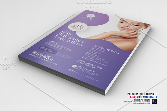 Skin Expert Services Flyer in Flyer Templates - product preview 1