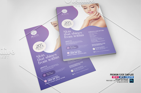 Skin Expert Services Flyer in Flyer Templates - product preview 3