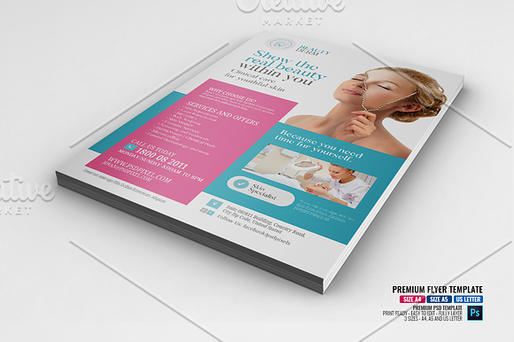 Dermatology Clinic Promotional flyer in Flyer Templates - product preview 1