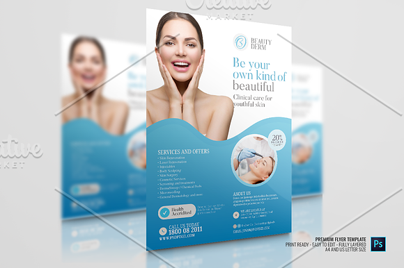 Dermatology Experts Flyer in Flyer Templates - product preview 2