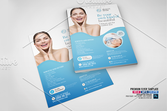 Dermatology Experts Flyer in Flyer Templates - product preview 3