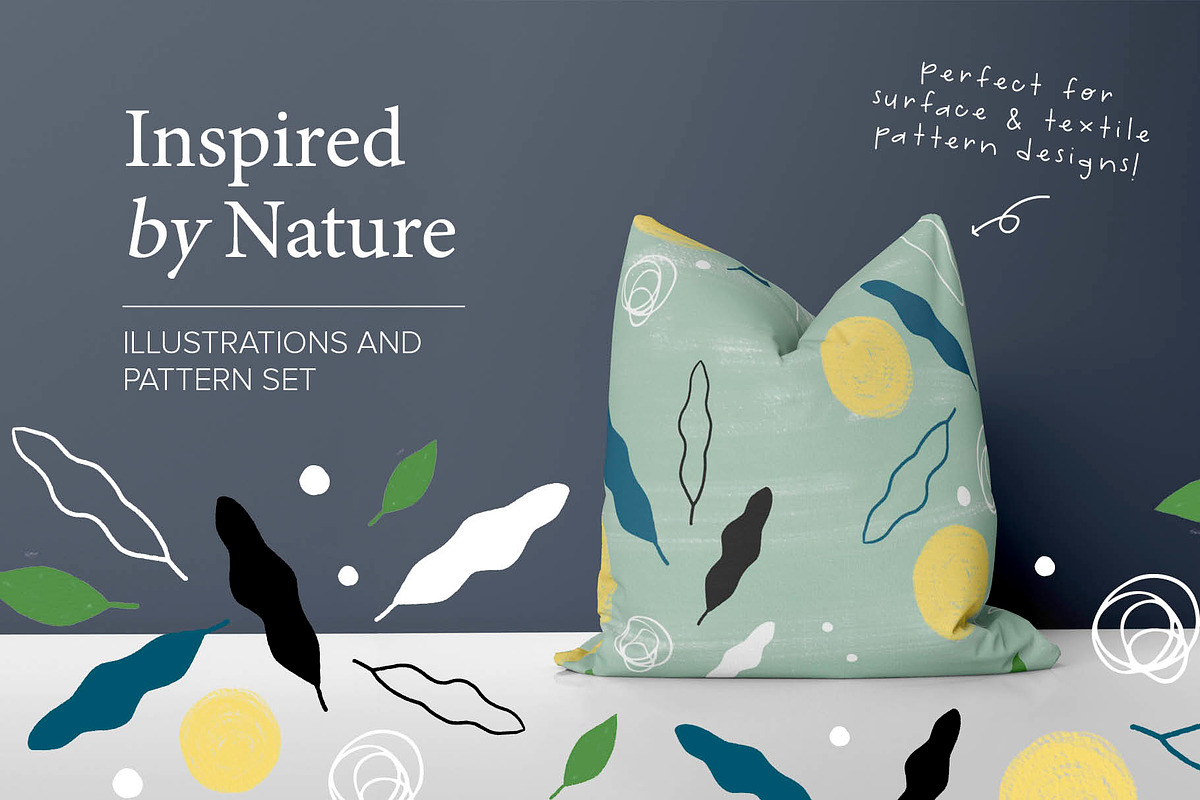 Seamless Leaf Pattern & Illustration in Patterns - product preview 8
