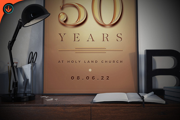 Gold Church Anniversary Flyer in Flyer Templates - product preview 5