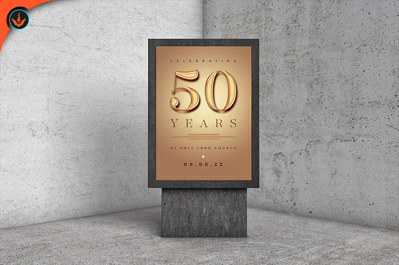 Gold Church Anniversary Flyer in Flyer Templates - product preview 8