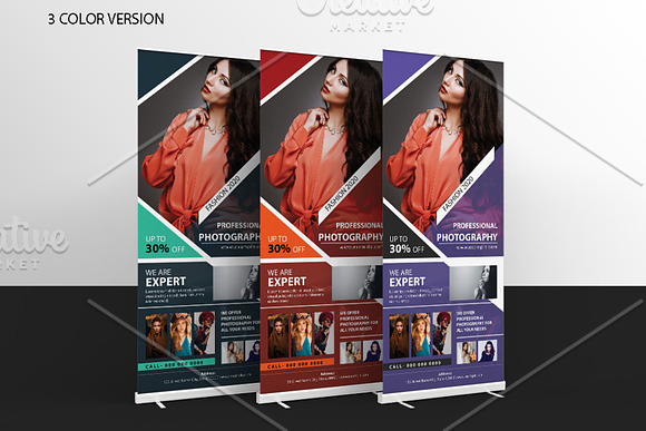 Photography Roll-Up Banner V22 in Stationery Templates - product preview 1