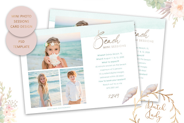 PSD Photo Session Card Template #62