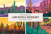 Arizona desert. Color sketches