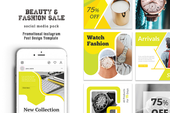 Product Sale Social Media Pack in Instagram Templates - product preview 1