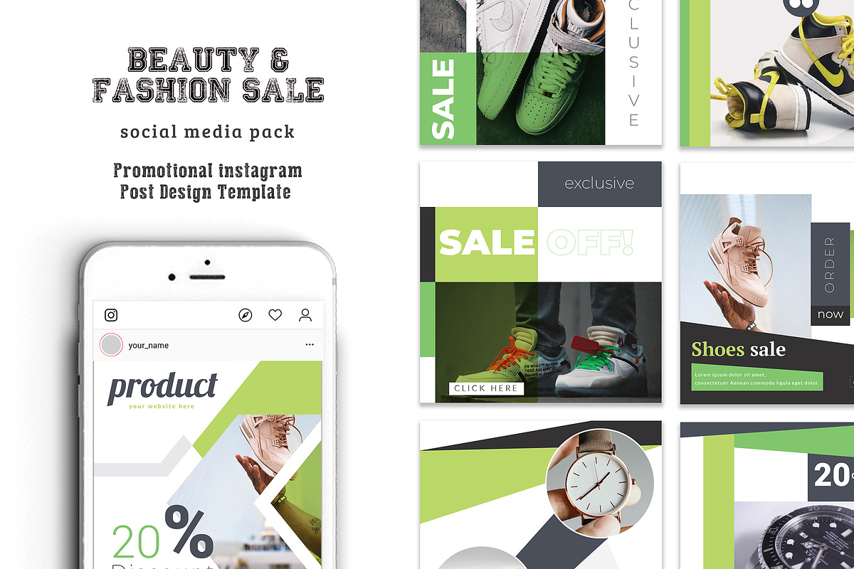 Sale Social Media Pack in Instagram Templates - product preview 8