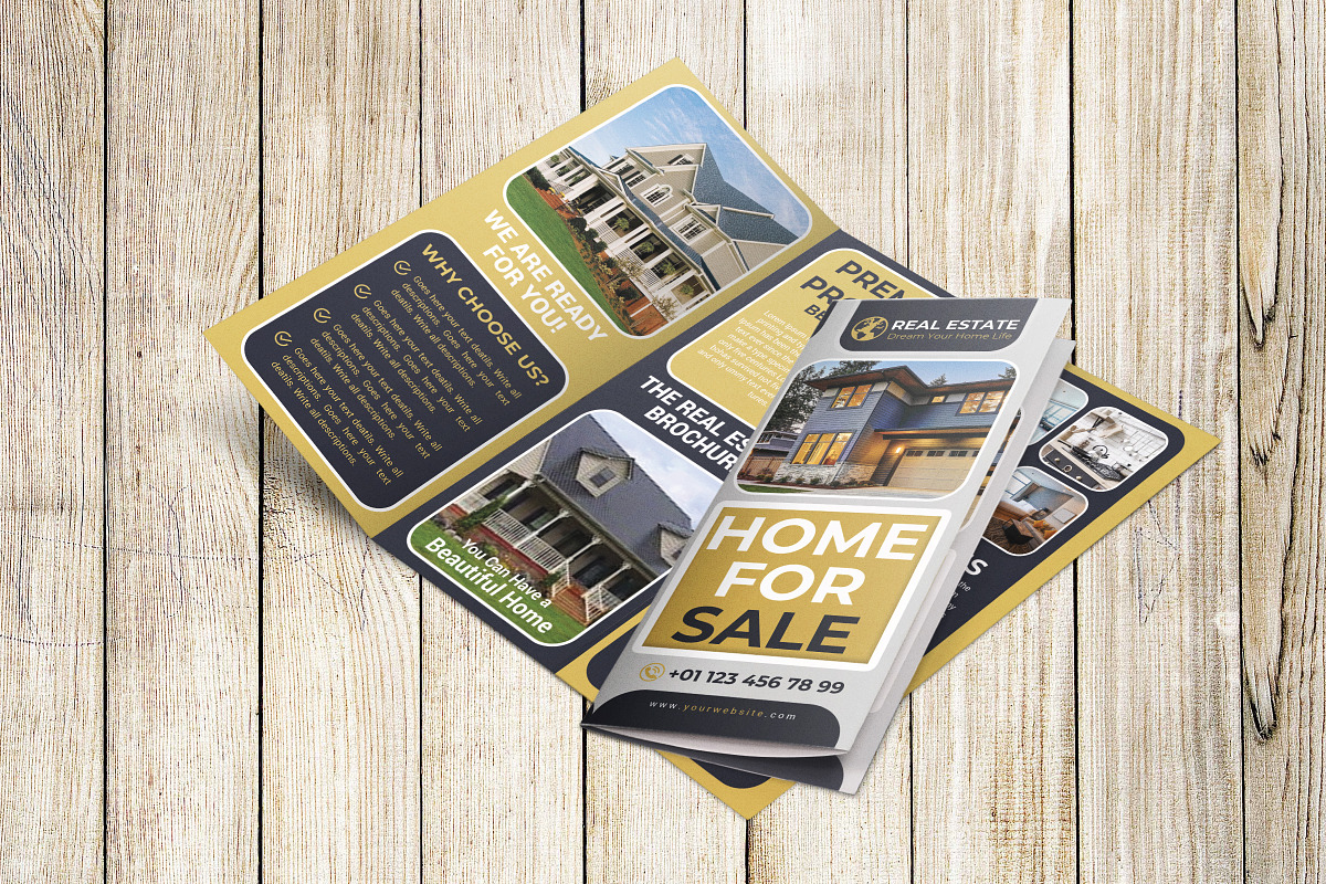 Real Estate Trifold Brochure in Brochure Templates - product preview 8