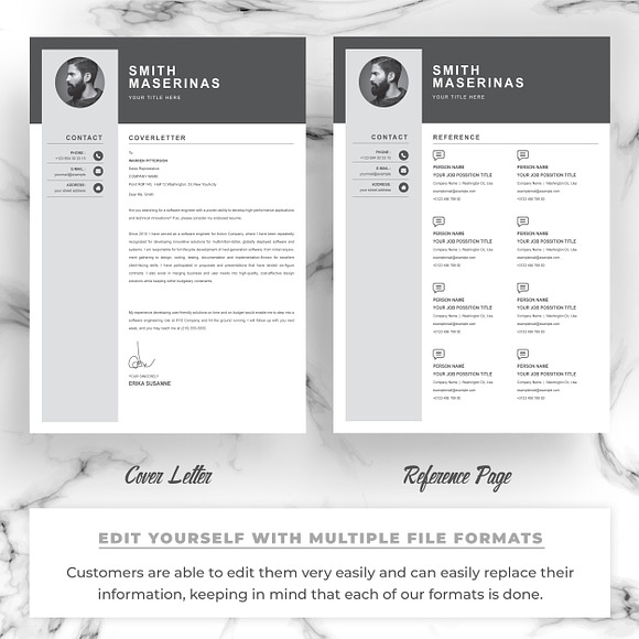 Professional Resume | Modern Resume in Letter Templates - product preview 2
