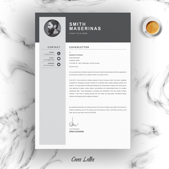 Professional Resume | Modern Resume in Letter Templates - product preview 3