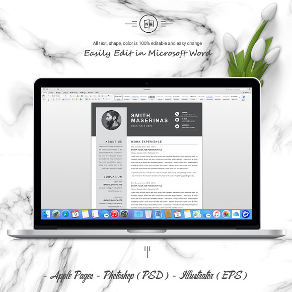 Professional Resume | Modern Resume in Letter Templates - product preview 4