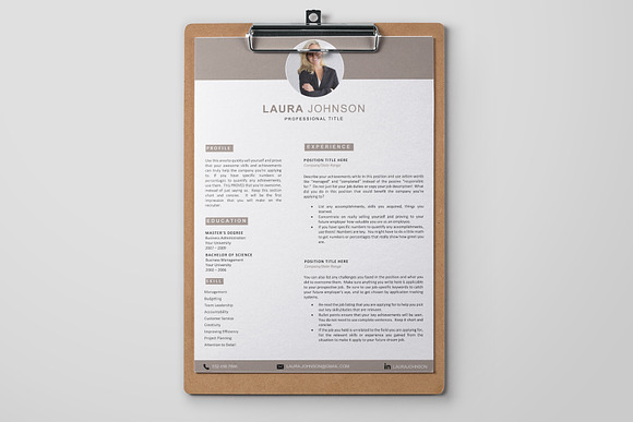 3 Page - Word Resume & Cover Letter in Letter Templates - product preview 1