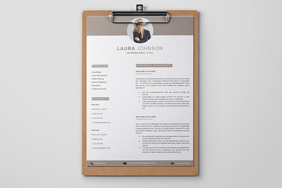 3 Page - Word Resume & Cover Letter in Letter Templates - product preview 2