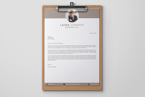 3 Page - Word Resume & Cover Letter in Letter Templates - product preview 3
