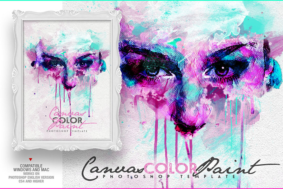 Canvas Color Paint Photo Template