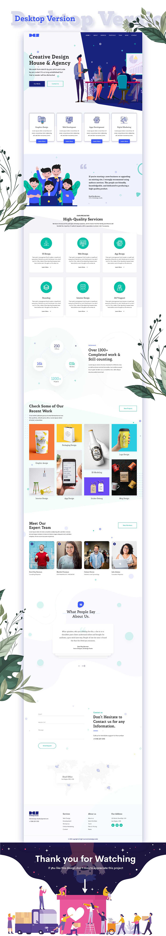 Devdesign Agency UI Template in Landing Page Templates - product preview 3