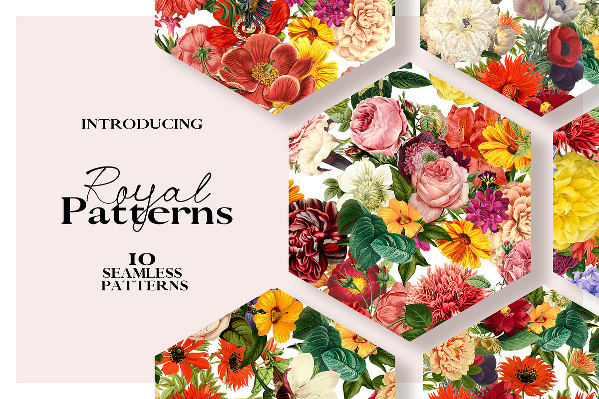 ROYAL - Seamless Flower Patterns in Patterns - product preview 8