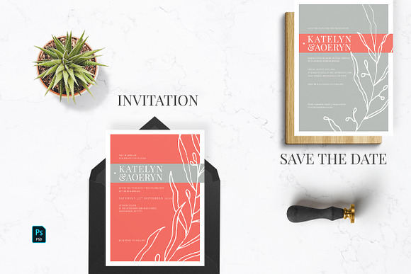Modest Minimal Wedding Invitation in Wedding Templates - product preview 1