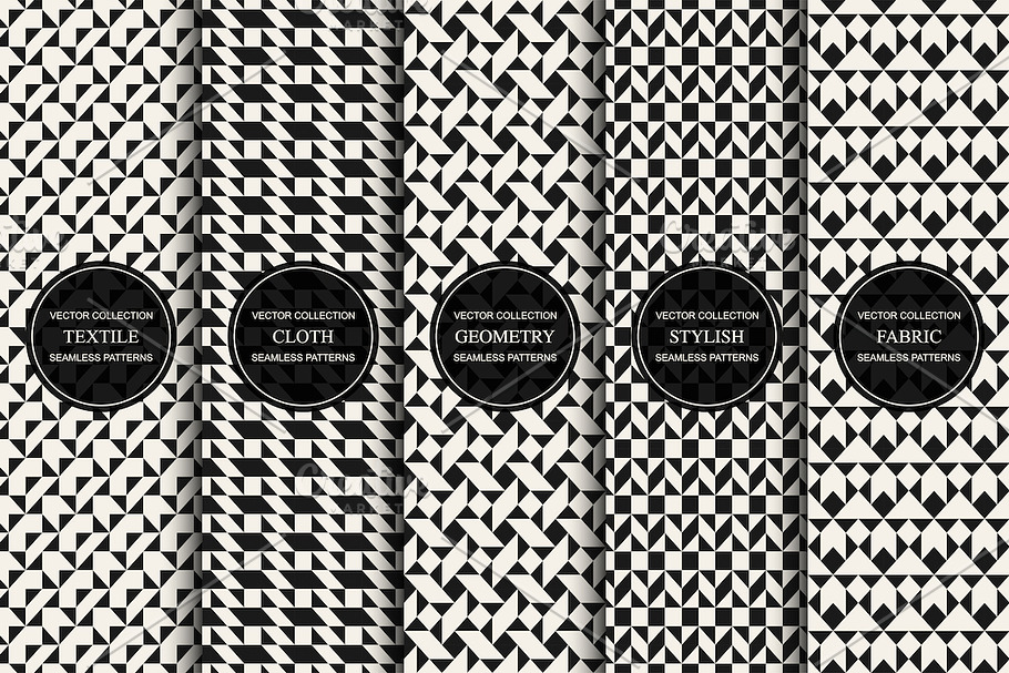 Textile seamless geometric patterns in Patterns - product preview 8
