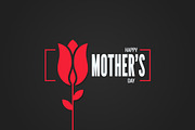 Mothers day logo. Mothers day flower