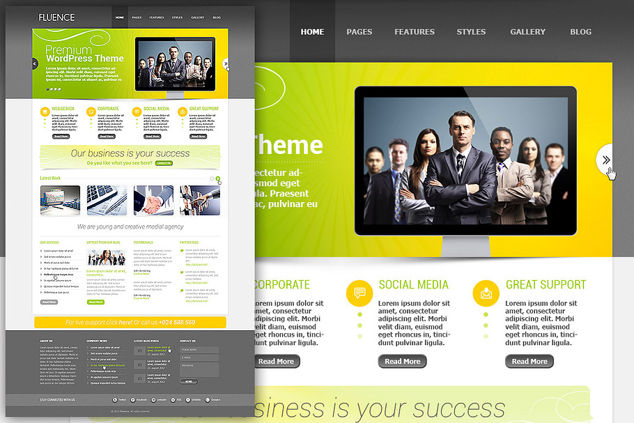 Clean PSD Website Template in Website Templates - product preview 8