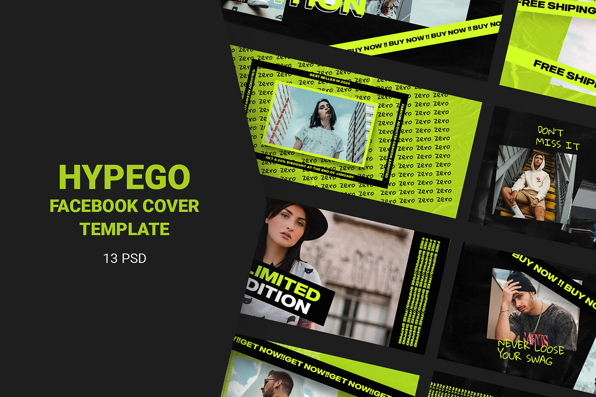Hypego Vol1 Facebook Cover Templates in Instagram Templates - product preview 8