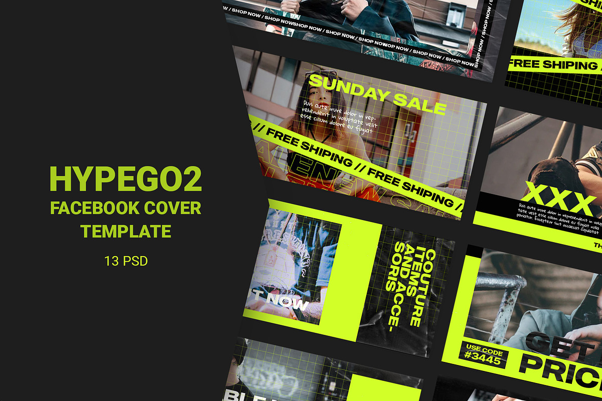 Hypego Vol2 Facebook Cover Templates in Facebook Templates - product preview 8