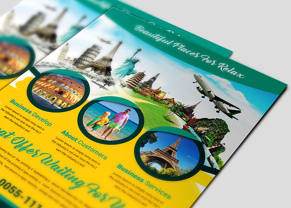 Holiday Travel Vacation Flyer Templa in Flyer Templates - product preview 3