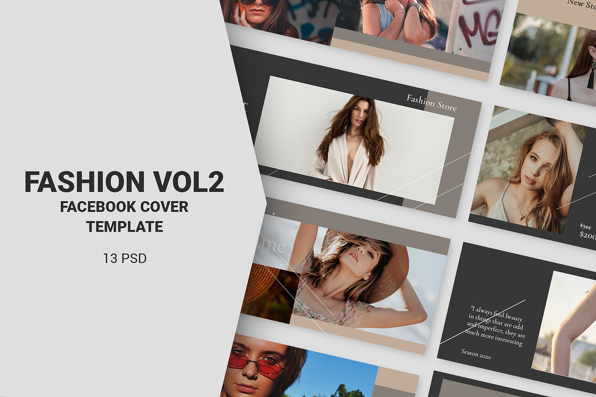 Fashion Vol2 Facebook Cover Template in Facebook Templates - product preview 8