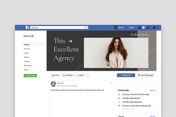 Fashion Vol2 Facebook Cover Template in Facebook Templates - product preview 7