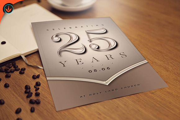 Silver and Rose Church Anniversary in Flyer Templates - product preview 3