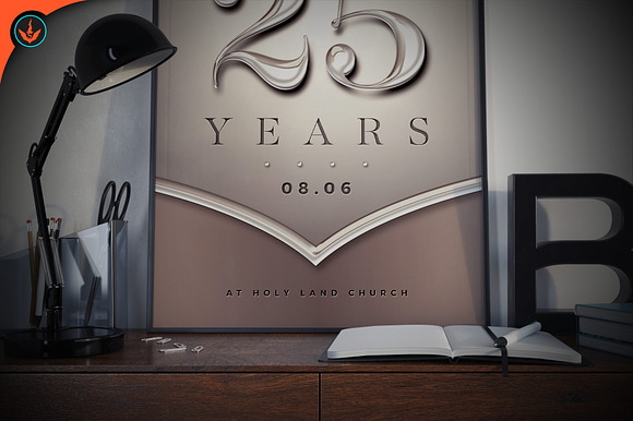 Silver and Rose Church Anniversary in Flyer Templates - product preview 5