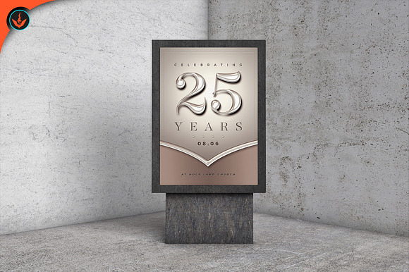 Silver and Rose Church Anniversary in Flyer Templates - product preview 9