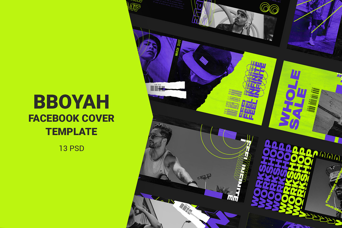 Bboyah Vol1 Facebook Cover Templates in Facebook Templates - product preview 8