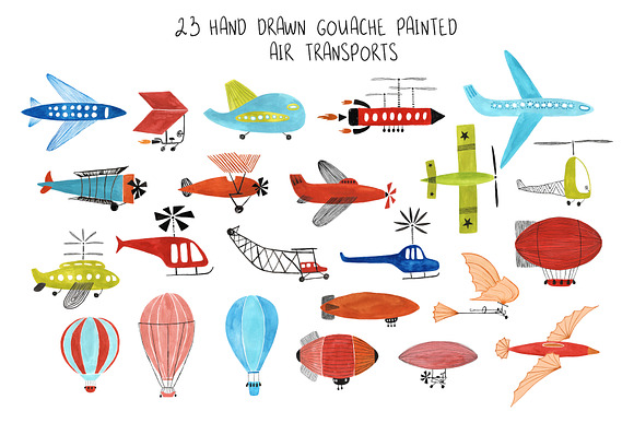 I Believe I Can Fly. Gouache Set. in Graphics - product preview 1